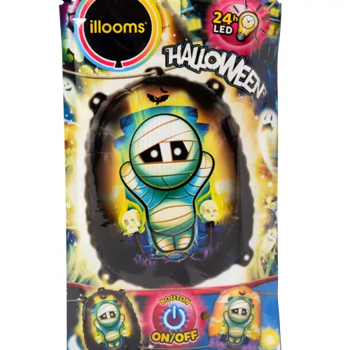 Photo du produit Ballon aluminium lumineux momie Illooms 45 cm