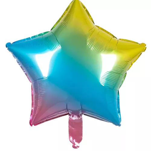Photo du produit Ballon aluminium étoile multicolore 45 cm