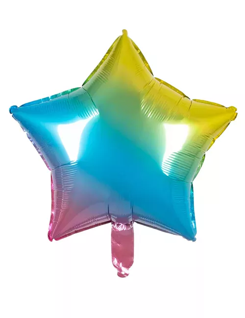 Photo du produit Ballon aluminium étoile multicolore 45 cm