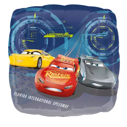 Photo du produit Ballon en aluminium carré Cars 3 43 x 43 cm