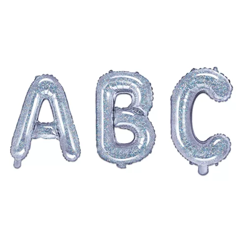 Photo du produit Ballon en aluminium lettre iridescent 35 cm