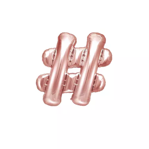 Photo du produit Ballon en aluminium # rose gold 35 cm