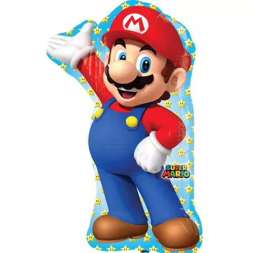 Photo du produit Ballon en aluminium Super Mario 55 x 83 cm