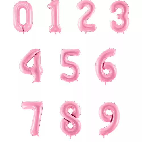 Photo du produit Ballon géant chiffre rose pastel 86 cm