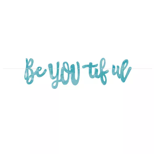Photo du produit Bannière fanions Be You tiful carton 213 cm