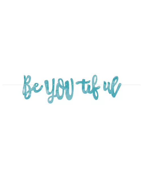 Photo du produit Bannière fanions Be You tiful carton 213 cm