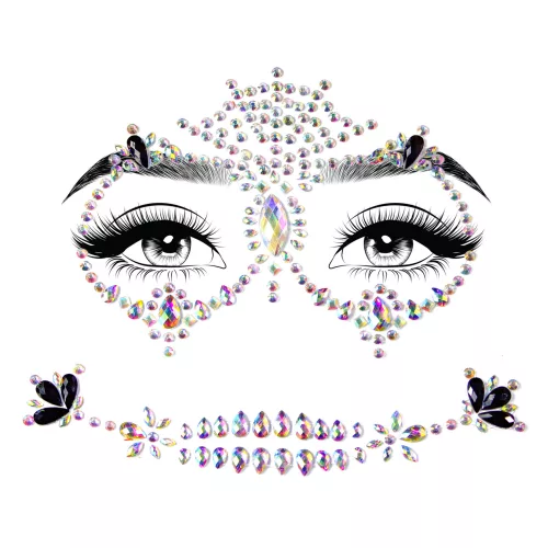 Photo du produit Bijoux pour visage adhésifs multicolores