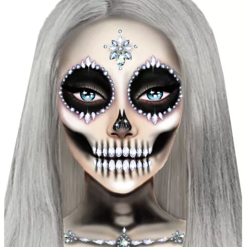 Photo du produit Bijoux pour visage adhésifs squelette