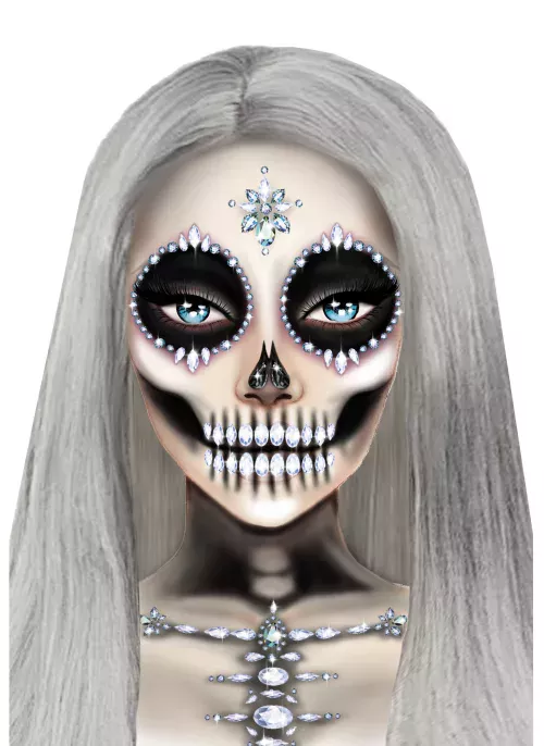 Photo du produit Bijoux pour visage adhésifs squelette