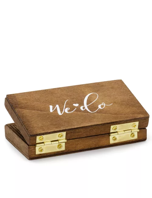 Photo du produit Boite à alliances en bois mariage 10 x 5,5 cm