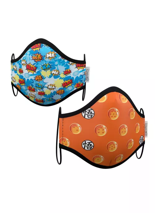 Photo du produit Boîte de 2 masques de protection enfant réutilisables Dragon Ball