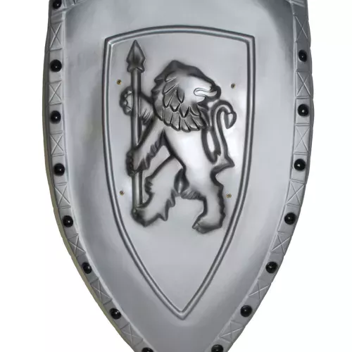 Photo du produit Bouclier gris lion plastique 72 x 42 cm