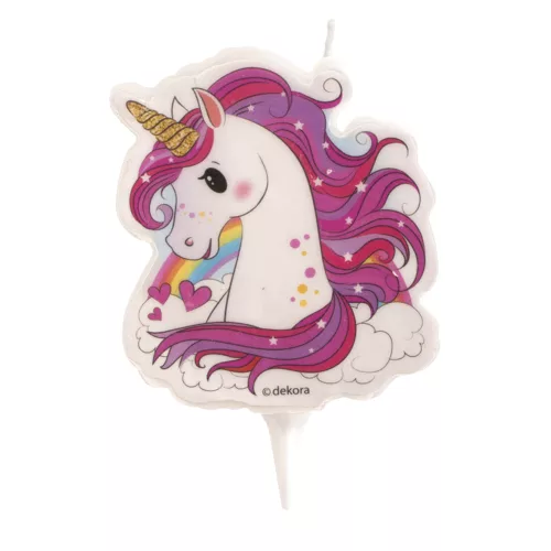 Photo du produit Bougie d'anniversaire licorne magique 7,5 cm