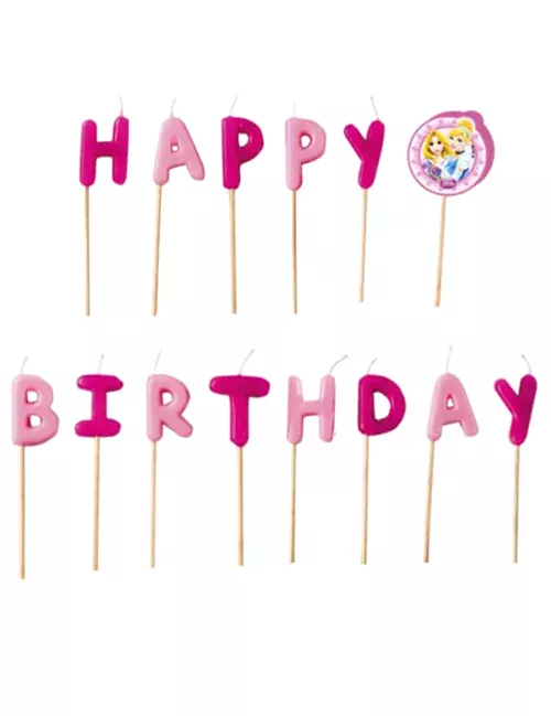 Photo du produit Bougies Happy Birthday Disney Princesses
