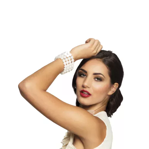 Photo du produit Bracelet perles blanches femme
