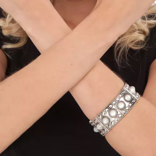 Photo du produit Bracelet reine médiévale blanc adulte