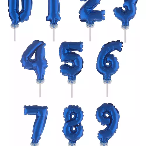 Photo du produit Cake topper ballon chiffre bleu foncé 12,7 cm