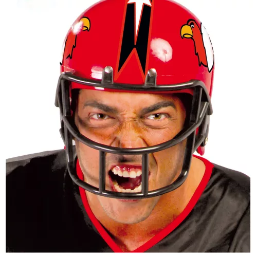 Photo du produit Casque joueur football rouge adulte