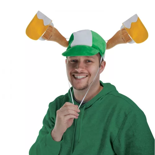 Photo du produit Casquette avec mains et chopes de bière adulte