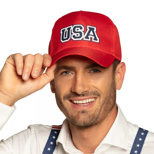 Photo du produit Casquette USA rouge adulte