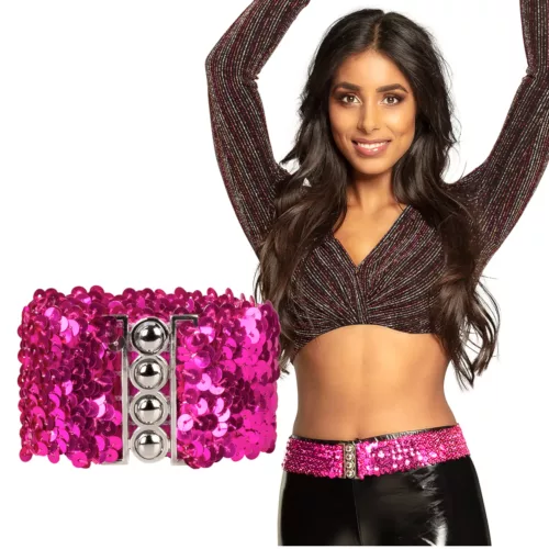 Photo du produit Ceinture à sequins fuschia adulte