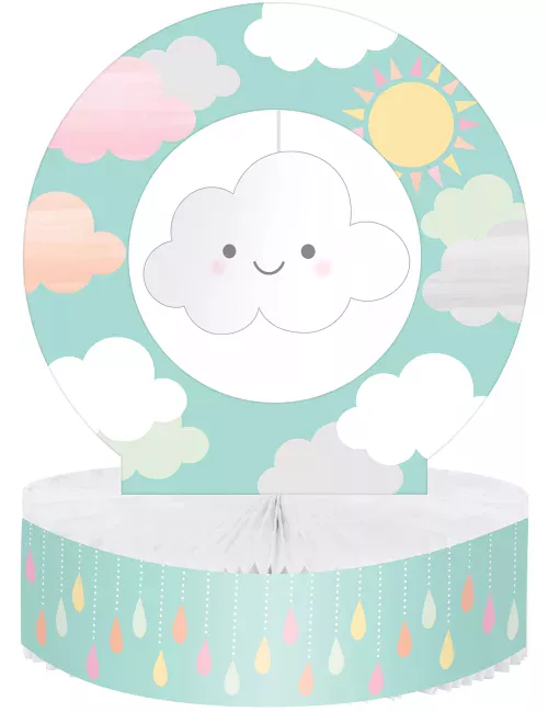 Photo du produit Centre de table en carton Petit Nuage bleu 23 x 30 cm
