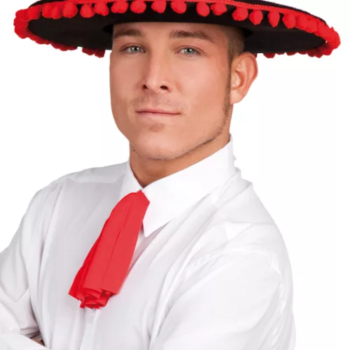 Photo du produit Chapeau espagnol noir et rouge