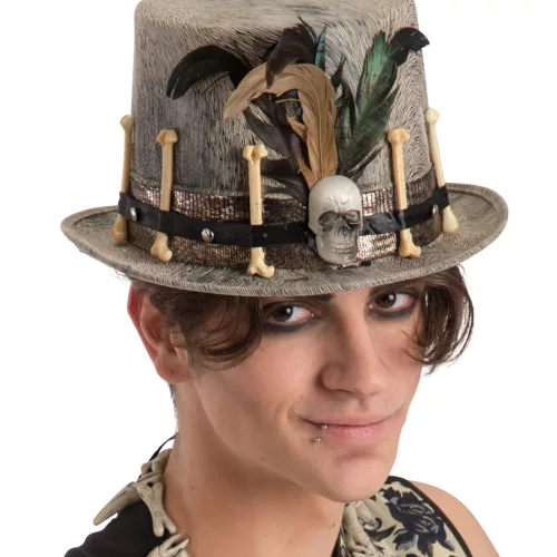 Photo du produit Chapeau haut de forme en velours clair vaudou
