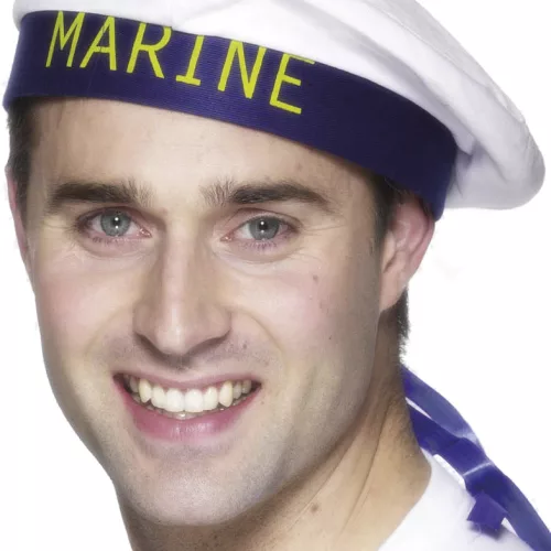 Photo du produit Chapeau marin ruban noir adulte