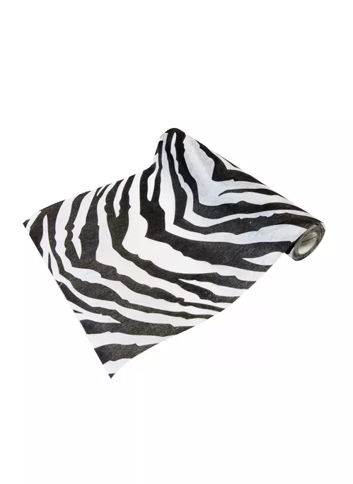 Photo du produit Chemin de table intissé imprimé zèbre 28 cm x 5 m