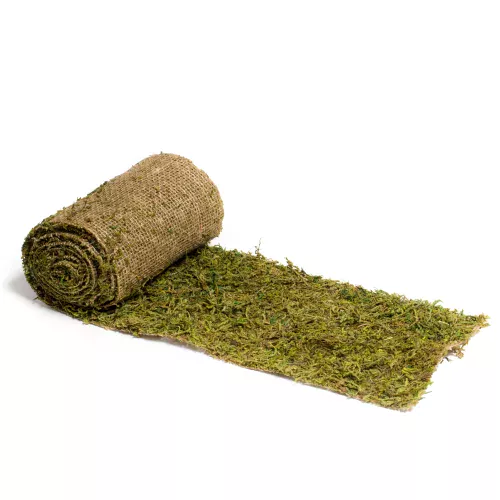 Photo du produit Chemin de table végétal en jute et mousse 20 cm x 2 m