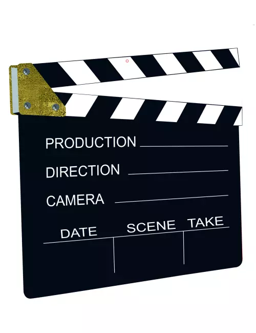 Photo du produit Décoration clap de cinéma 28 x 28,5 cm
