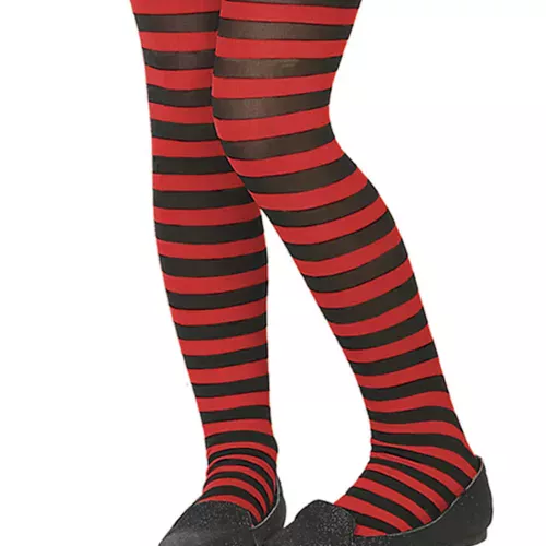 Photo du produit Collant rayé rouge et noir enfant