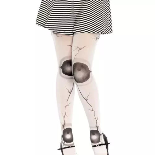 Photo du produit Collants poupée articulée fissurée blanc femme