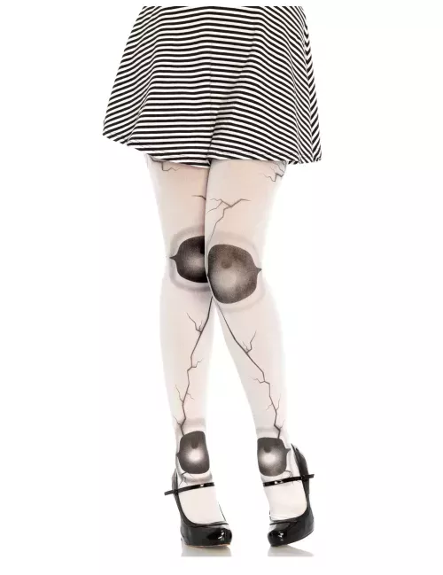 Photo du produit Collants poupée articulée fissurée blanc femme