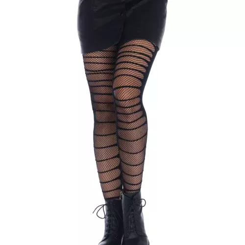 Photo du produit Collants résille semi opaque noires femme