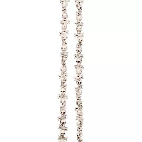 Photo du produit Collier têtes de mort blanches Halloween