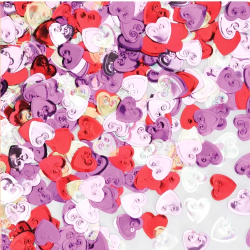 Photo du produit Confettis de table c?urs multicolores 14 g