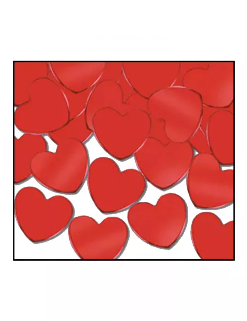 Photo du produit Confettis de table c?urs rouges 28 g
