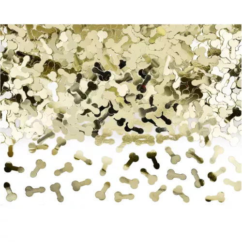 Photo du produit Confettis de table zizi dorés métallisés 30 g