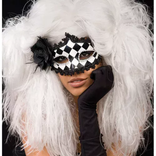Photo du produit Perruque blanche baroque femme