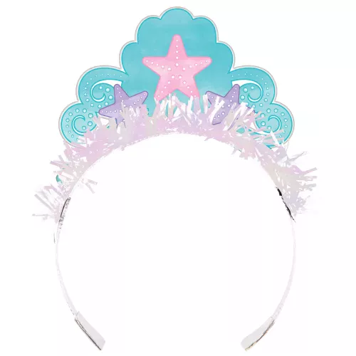Photo du produit 8 Couronnes en carton de Princesse Sirène iridescente