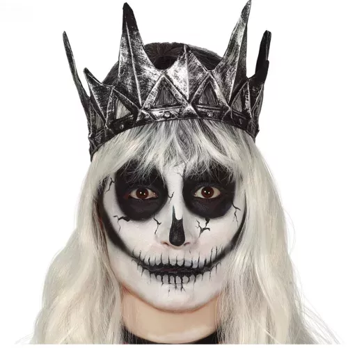 Photo du produit Couronne reine malveillante latex argentée adulte