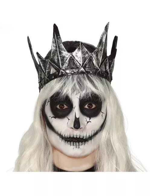 Photo du produit Couronne reine malveillante latex argentée adulte
