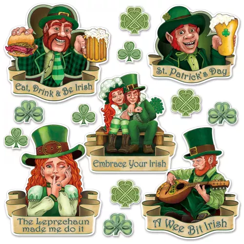 Photo du produit Cutouts en carton Saint Patrick 8 à 37 cm