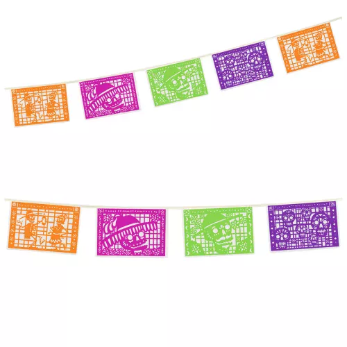 Photo du produit Guirlande Papel picado Dia de los muertos 360 x 20 cm