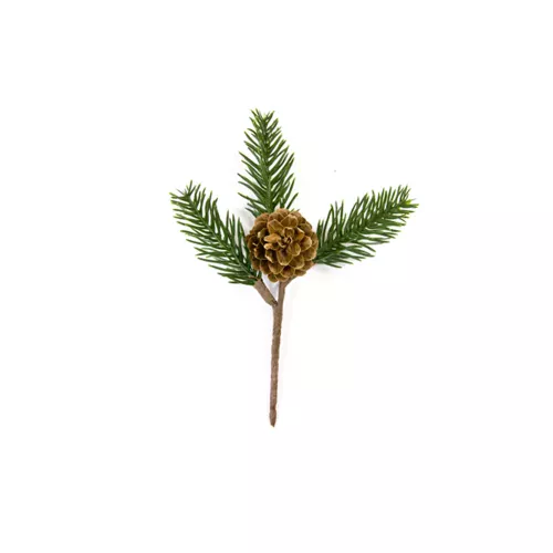 Photo du produit Décoration branche de sapin avec pomme de pin 15 cm