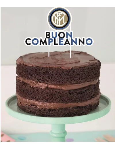 Photo du produit Décoration gâteau Inter 18 x 19 cm