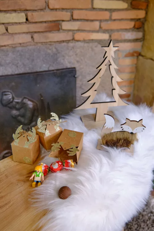 Photo du produit Décoration Sapin de Noël en bois 25 cm