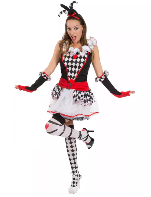 Photo du produit Déguisement Arlequin damier femme